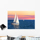 Sailboats at sunset Wall Mural