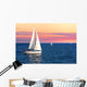 Sailboats at sunset Wall Mural