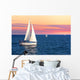 Sailboats at sunset Wall Mural