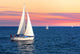 Sailboats At Sunset Wall Decal