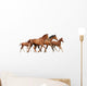 Two Brown Horses and Wall Decal