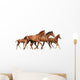 Two Brown Horses and Wall Decal