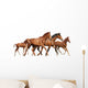 Two Brown Horses and Wall Decal