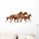 Two Brown Horses and Wall Decal