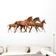 Two Brown Horses and Wall Decal