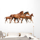 Two Brown Horses and Wall Decal