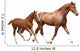 Chestnut Horse and Its Cute Foal Running Fast Wall Decal