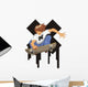 Young Man Jumping With Skateboard Wall Decal