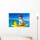 Surfing Dog Wall Decal