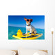 surfing dog Wall Mural