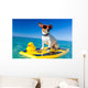 surfing dog Wall Mural