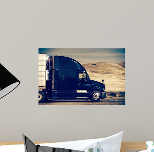 Speeding Semi Truck Wall Decal