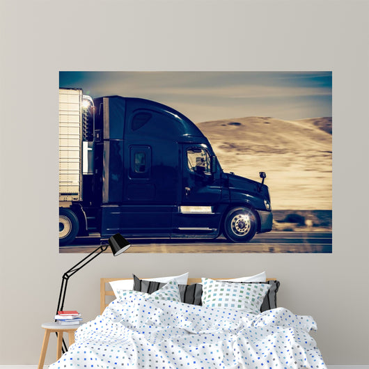 Speeding Semi Truck Wall Decal