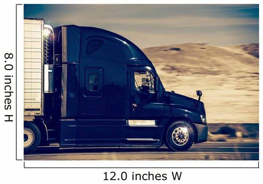 Speeding Semi Truck Wall Decal