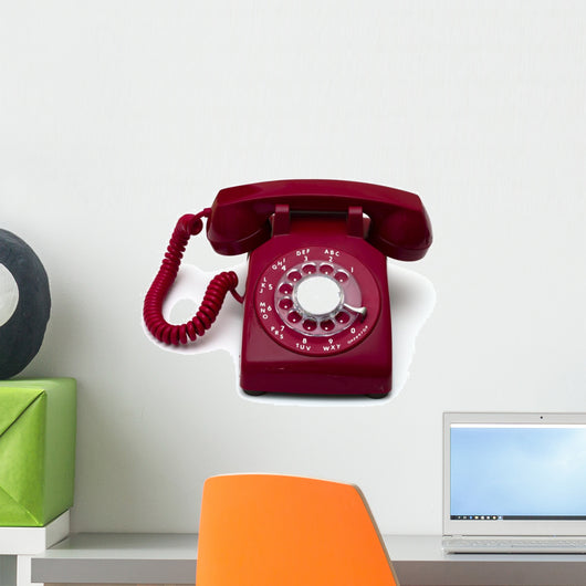 Rotary Telephone Wall Decal