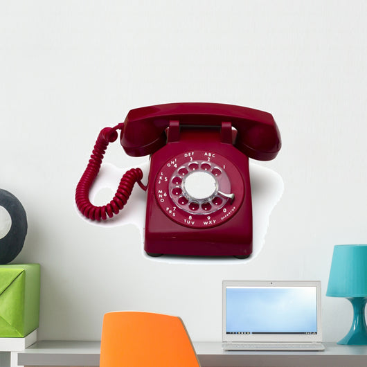 Rotary Telephone Wall Decal