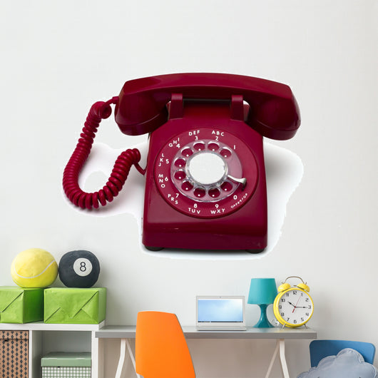 Rotary Telephone Wall Decal