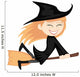 Witches all around - ginger witch girl is riding on a broom Wall Decal