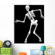 skeleton on black. Halloween design Wall Mural
