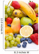 Many Varieties Fruits White Wall Decal