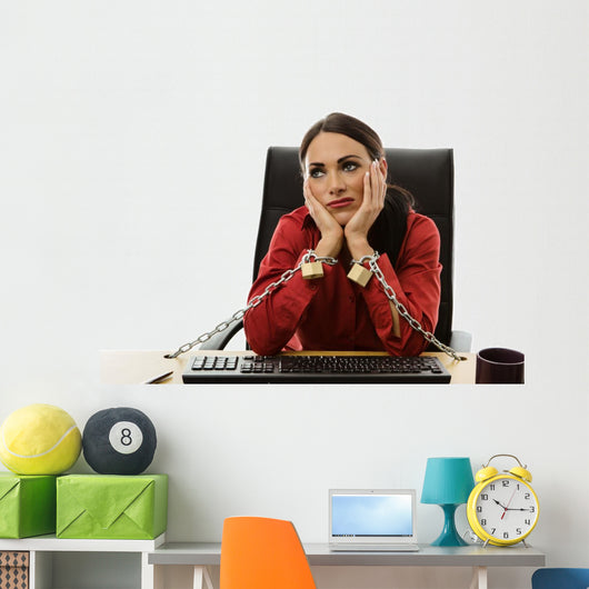 chained to work Wall Decal