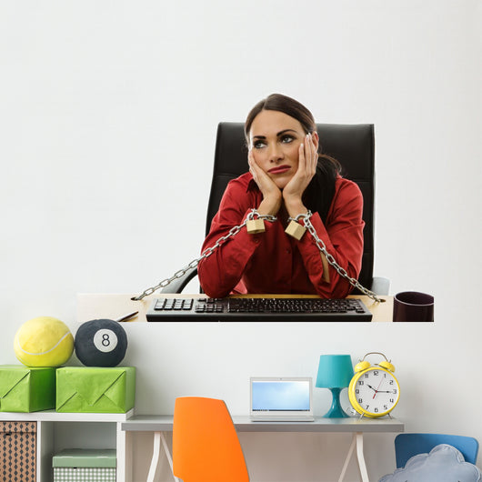 chained to work Wall Decal