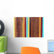 Colorful Stripe Wooden Wall - Wall Decal