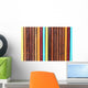 Colorful Stripe Wooden Wall - Wall Decal