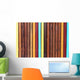 Colorful Stripe Wooden Wall - Wall Decal
