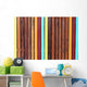 Colorful Stripe Wooden Wall - Wall Decal