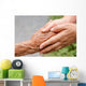 Senior and young holding hands with retro effect Wall Mural