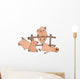 Little Pigs Cartoon Wall Decal