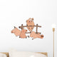 little pigs cartoon Wall Decal