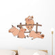little pigs cartoon Wall Decal