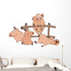 little pigs cartoon Wall Decal