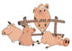Little Pigs Cartoon Wall Decal