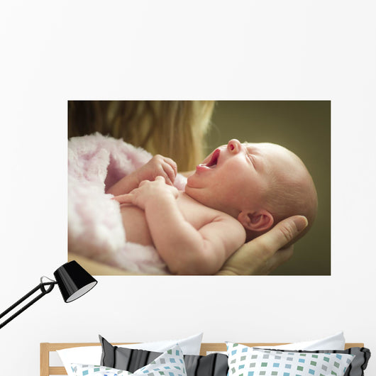 Newborn Baby Girl Wall Mural