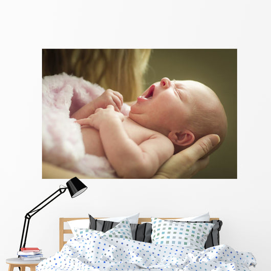 Newborn Baby Girl Wall Mural