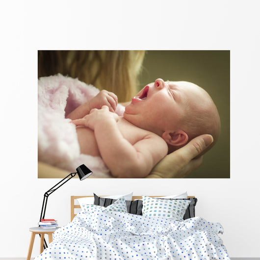 Newborn Baby Girl Wall Mural