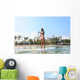 Hawaii Beach Woman Paddle Boarding Wall Decal