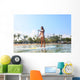 Hawaii Beach Woman Paddle Boarding Wall Decal