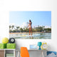 Hawaii Beach Woman Paddle Boarding Wall Decal