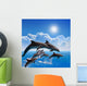 Jumping Dolphins Wall Decal