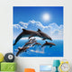 Jumping Dolphins Wall Decal