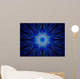 Blue glowing winter ornament Wall Mural
