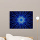 Blue glowing winter ornament Wall Mural