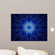 Blue glowing winter ornament Wall Mural