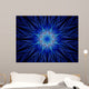 Blue glowing winter ornament Wall Mural