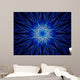 Blue glowing winter ornament Wall Mural