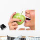 Closeup Face Woman Eating Wall Decal